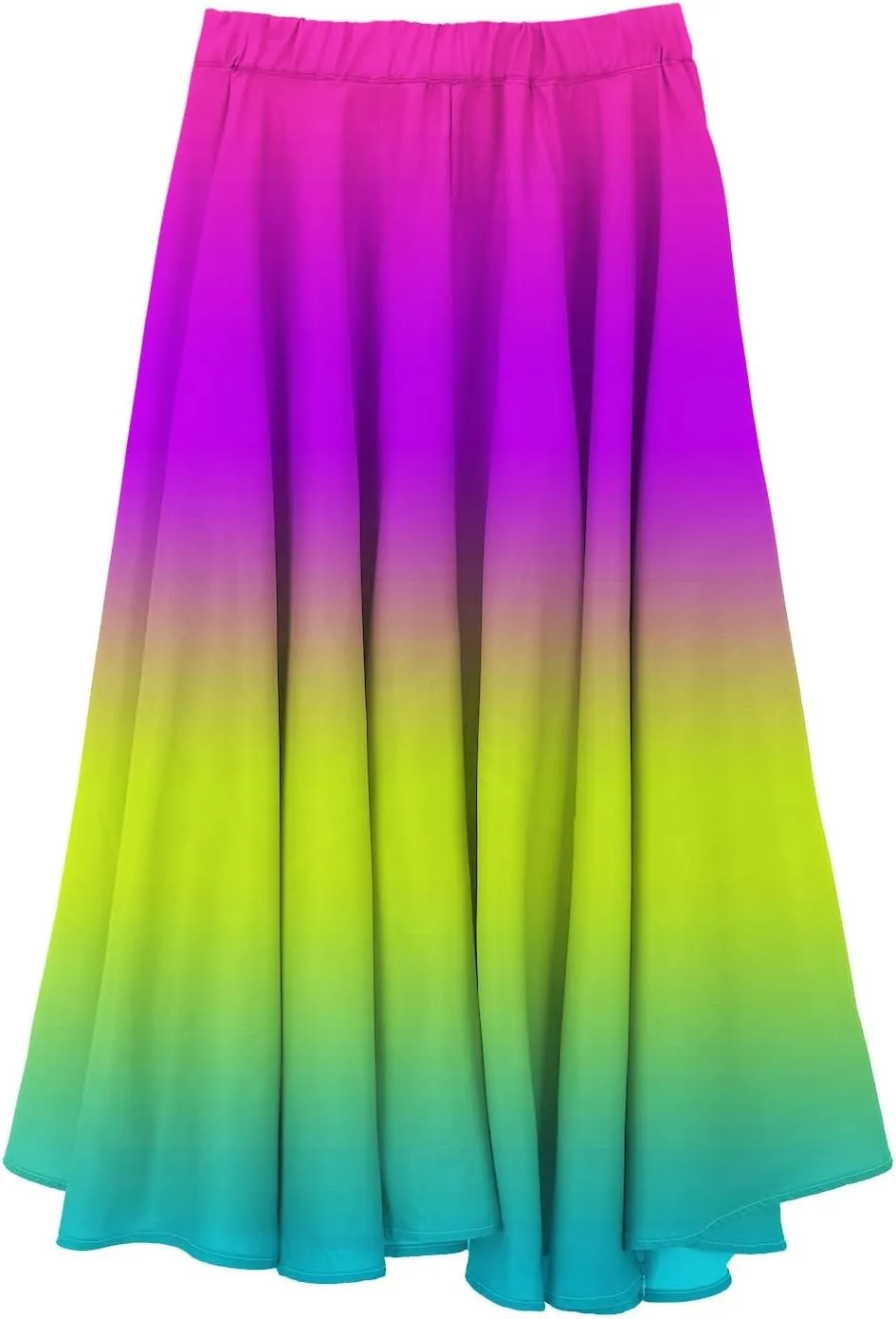 Womens High Waist Tie-Dye Print Pleated Skirt Midi Swing Skirt Solid Color Linen Long Maxi Skirts Casual Beach Dress