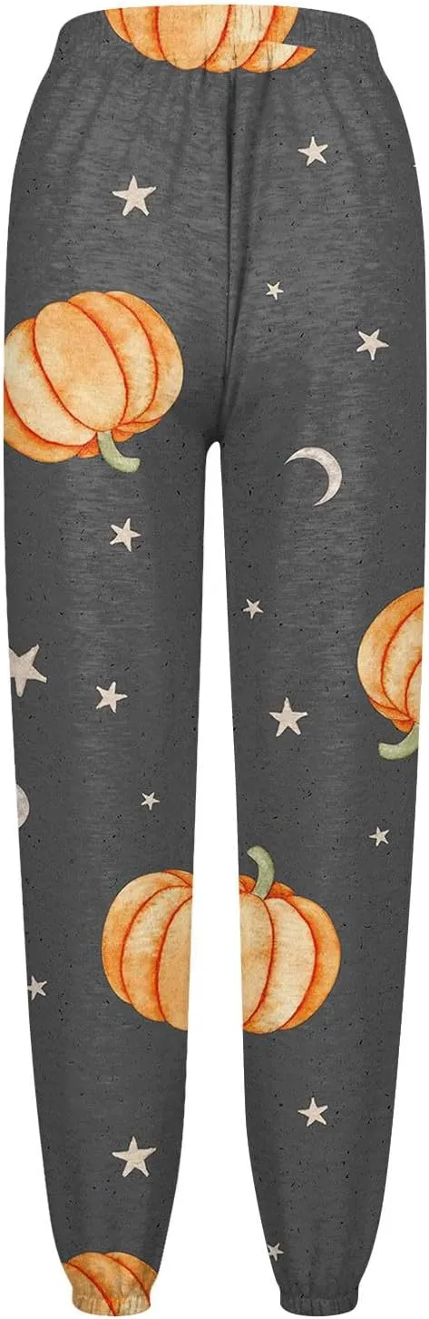 Womens Joggers with Pockets 2024 Trendy Baggy Sweatpants Plus Size Skeleton Print Hiking Pants Petite Lightweight