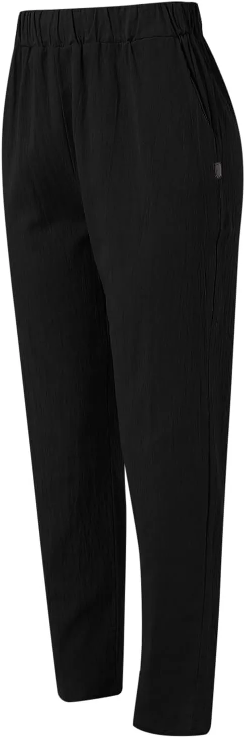 Womens Linen Summer Solid Pant Trousers High Waist Bootcut Loose Fit Pants Business Work