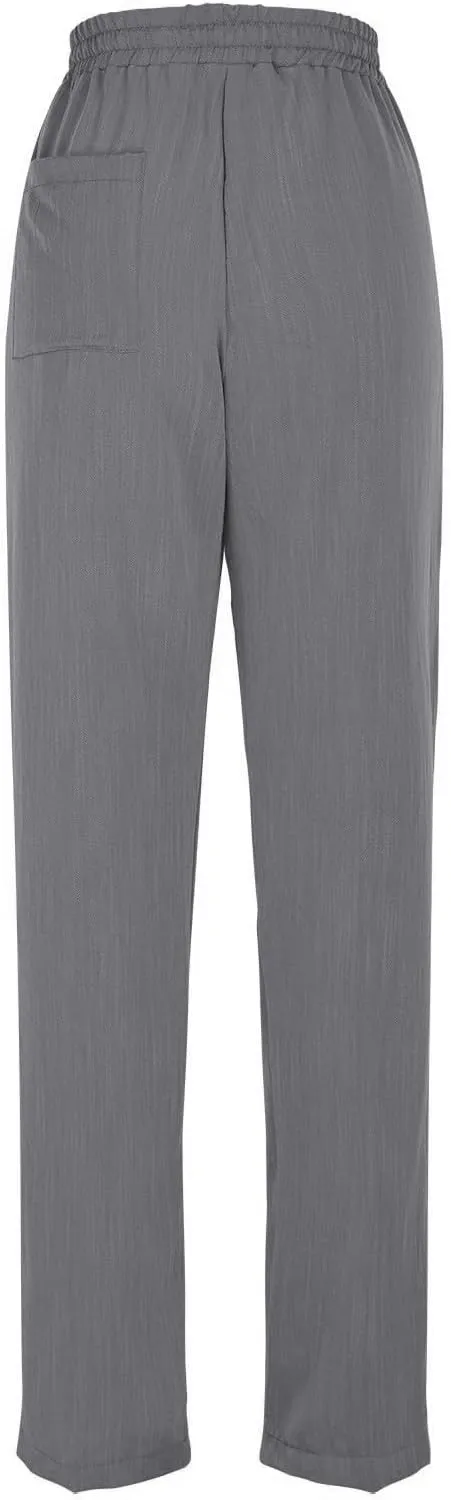 Womens Pants, Straight Leg Casual Pants Linen Everyday Peasant Solid Color Wide