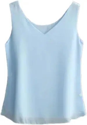 Women's Solid Color Casual V-Neck Simple Classic Plus Size Sleeveless Camisole Top