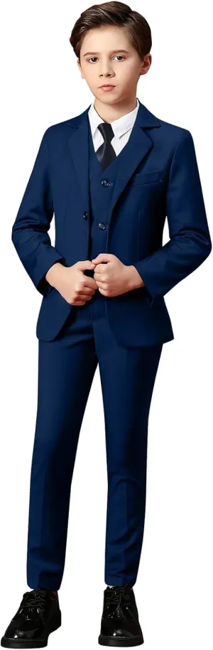 Yanlu Boys Suits Set Vest Pants Dress Shirt and Tie for Toddler Kids Formal Dresswear