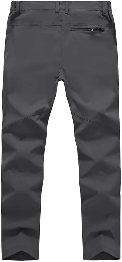 YSENTO Men's Cargo Hiking Pants Lightweight 5 Zipper Pockets Stretch Quick Dry Camping Fishing Travel Pants