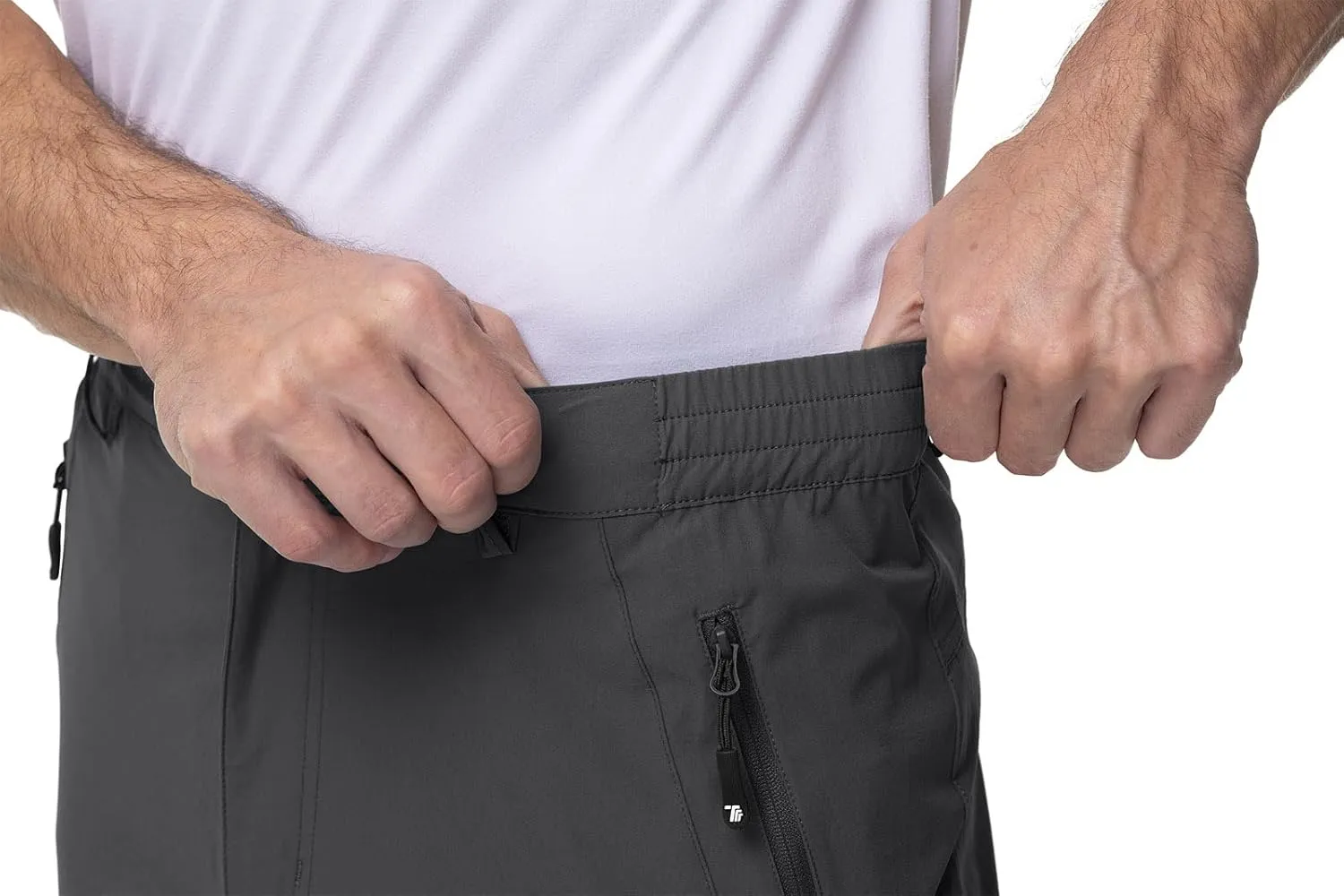 YSENTO Men's Cargo Hiking Pants Lightweight 5 Zipper Pockets Stretch Quick Dry Camping Fishing Travel Pants
